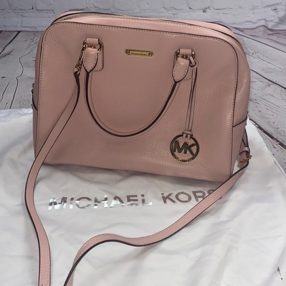 UEC Michael Kors gold hardware large pink leather purse